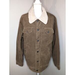 Tony Hawk Corduroy Sherpa Lined Trucker Jacket XL
